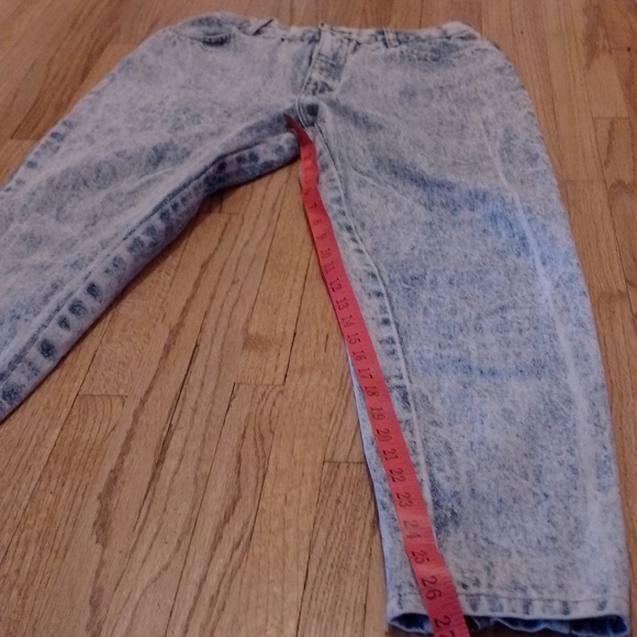 Bonjour International Acid Wash Denims Jeans High Waisted 80s Vintage Cute Bows - Picture 16 of 16